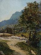 Carl Schuch Wooded landscape Spain oil painting artist